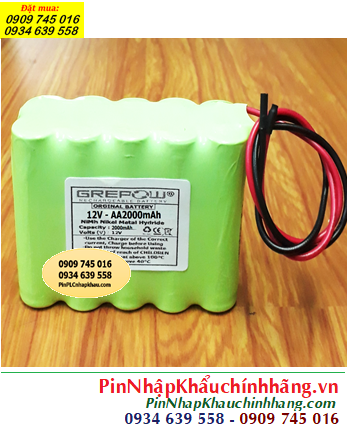 Pin sạc 12v-AA2000mAh, Pin sạc NiMh 12v-AA2000mAh, Pin GREPOW 12v-AA2000mAh chính hãng